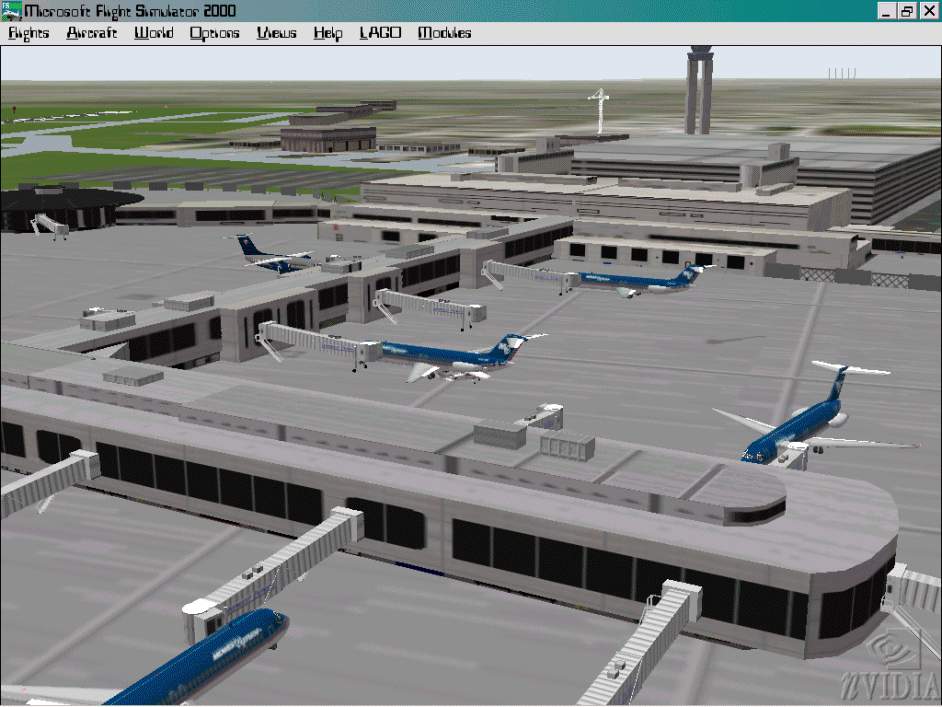 FS2000 Scenery- MILWAUKEE GENERAL MITCHELL INTERNATIONAL AIRPORT. Static aircraft