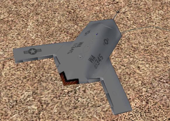 FS2004 Boeing X-45A, Nellis AFB Textures only