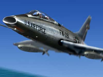 FS2004 F-100 Super Sabre USAF Bare Metal Textures