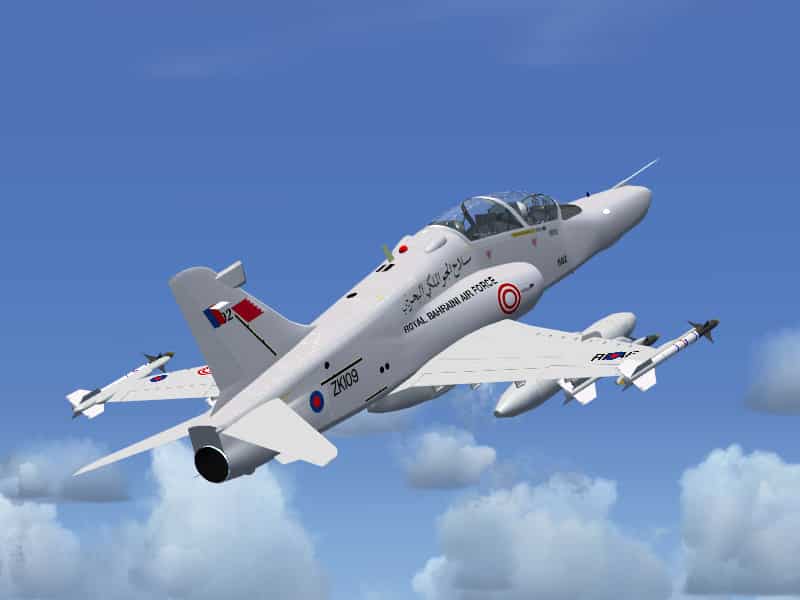 FS2004 / FS2002 BAE Systems Hawk Mk129 Royal Bahraini Air Force Textures only