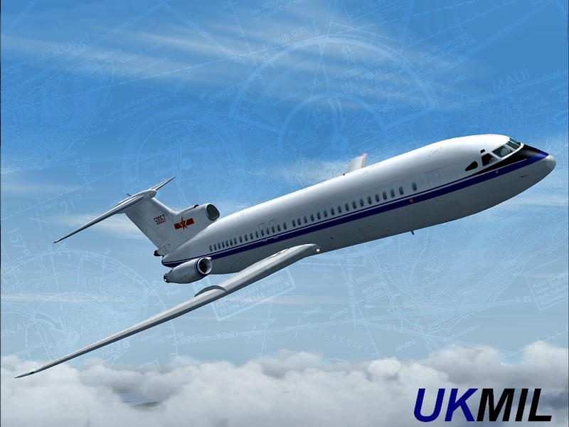 FS2004 HS Trident 2E 50057 Chinese Air Force Textures Only