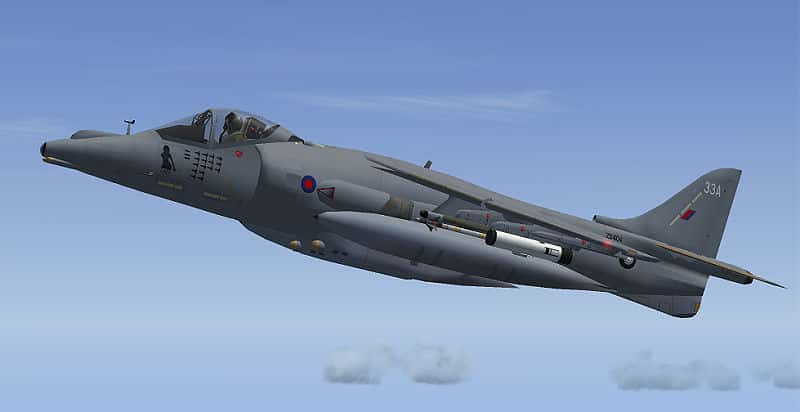 FS2004 Harrier GR7 RAF ZD404 33A ‘Lucy’ Textures only