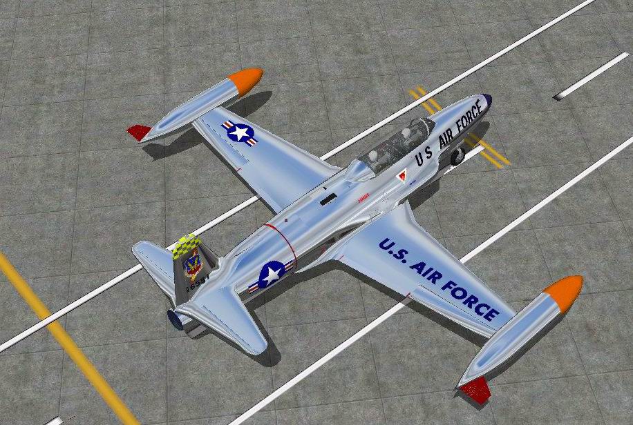 FS2004 Lockheed T-33A T-Bird USAF Jet Trainer Livery