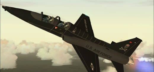 FS2004 T-38 Talon / F-5 USAF Matte Black