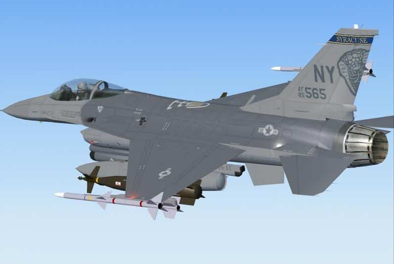 FS2004 USAF F-16C Fighting Falcon 138th FS/174th FW 85-1565 Textures Only