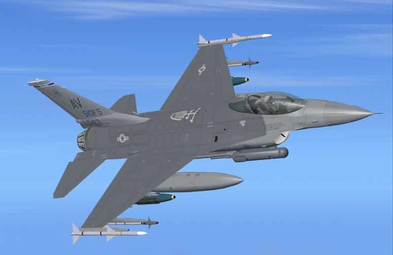 FS2004 USAFE F-16CG Fighting Falcon 510th FS/31st FW USAFE 88-0413 Textures Only