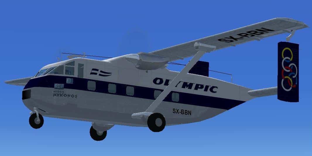 FS2004/FSX Short Skyvan of OLYMPIC Airways Textures.