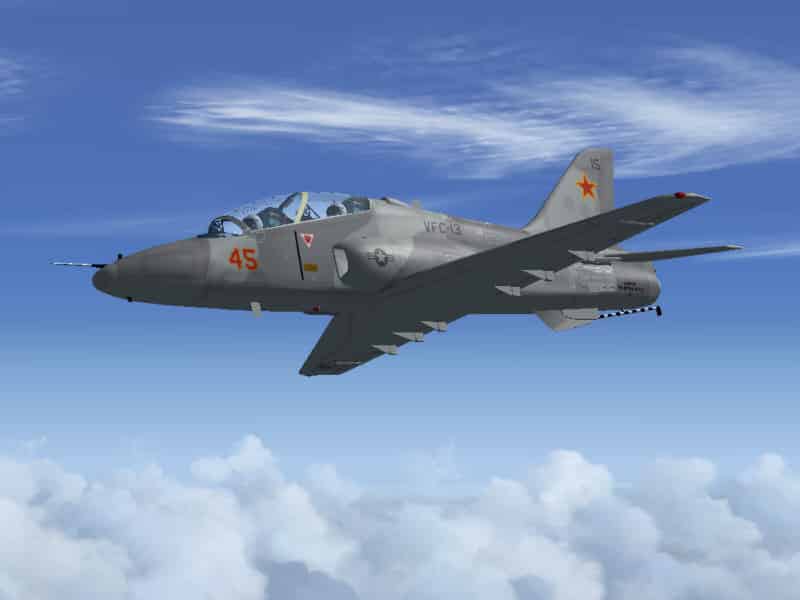 FS2004/FSX – T-45C Goshawk, US Navy – Aggressor, Ghost Scheme (Fictional) Textures Only