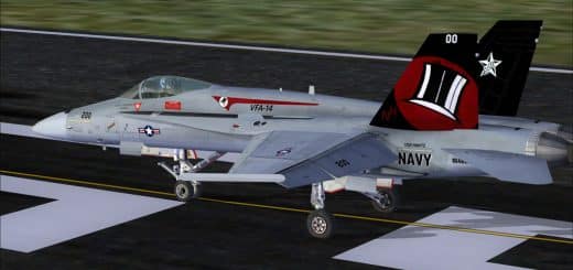 FSX Acceleration US Navy VFA-14 F/A-18C Hornet Textures.