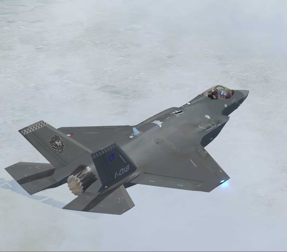 FSX Dino Cattaneo F-35A RNLAF 313 Standart “Tiger” livery