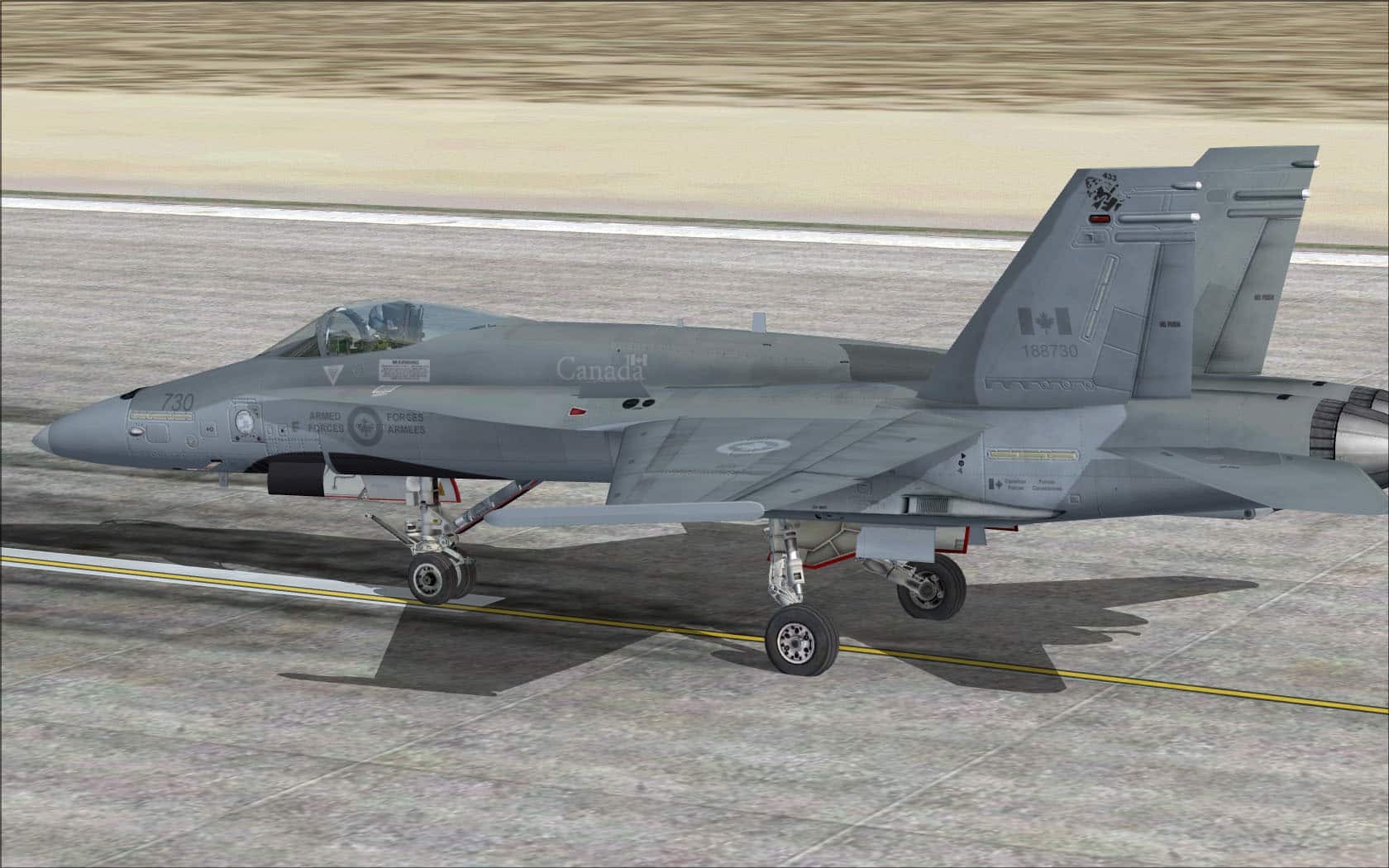 FSX RCAF CF-18 409 Sqn Nighthawks Low Vis Textures