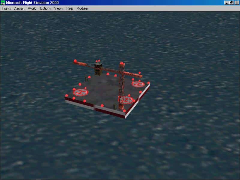 Heli port for FS2000 only (Oil Rig with helipads)