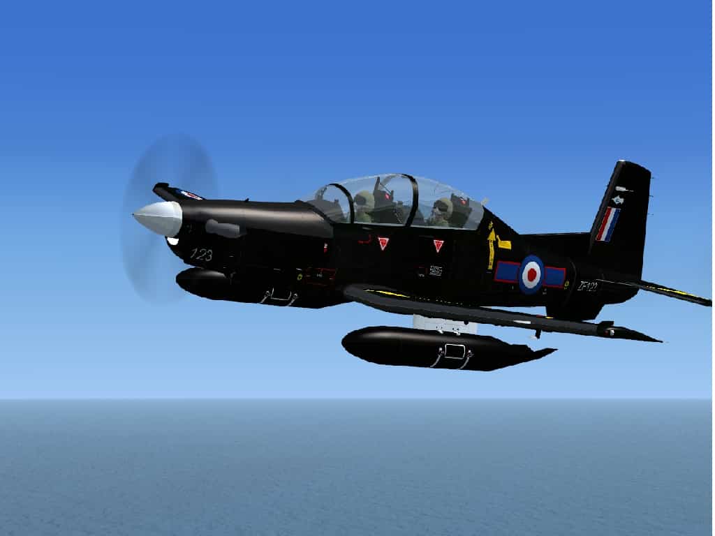 IRIS T-6A Texan II – FSX – RAF T-6 Linton Black Textures