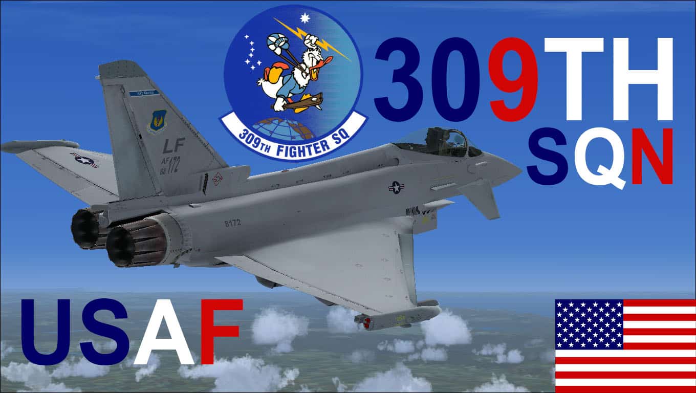 Justflight Euro Fighter Typhoon USAF 309TH squadron Fictional Textures