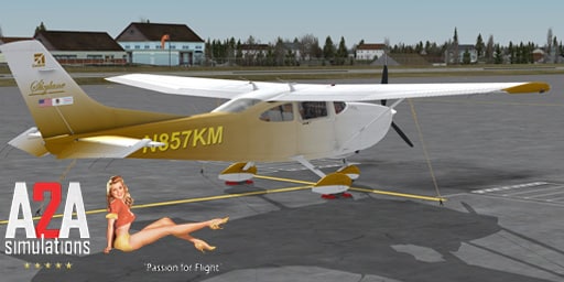 A2A Cessna 182 Gold/White Textures v2