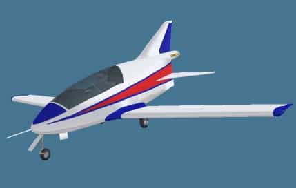 BD-5 Homebuild Aircraft Red and Blue