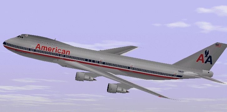 FS5/FS98 amercain airlinse Boeing 747-123
