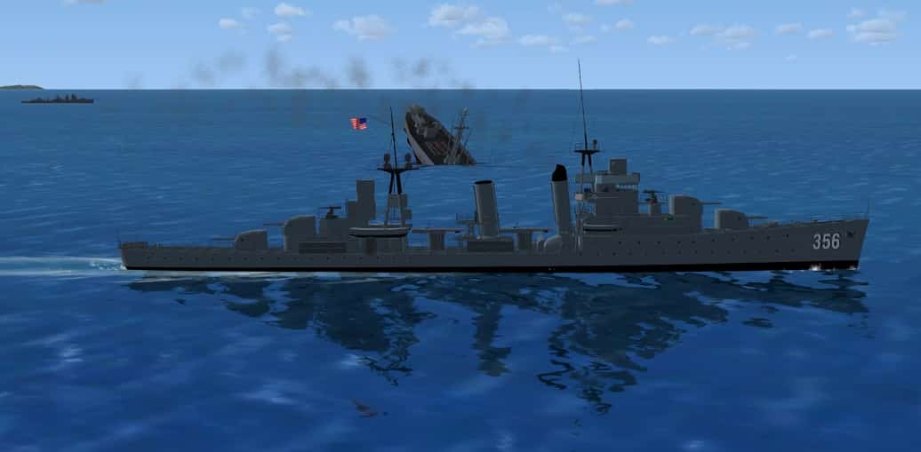 FSX Pilotable Destroyer USS Porter