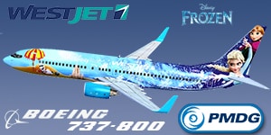 PMDG Boeing 737-800NGX Frozen Westjet (C-GWSV) Textures