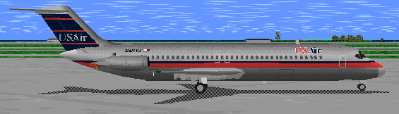 US Air DC-9-31 in late 1980’s colors