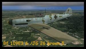 CFS3 Bf 109E-3 6./JG 26 brown 5 Attack in the West spring 1940 Paintscheme in RLM 71/02/65FS