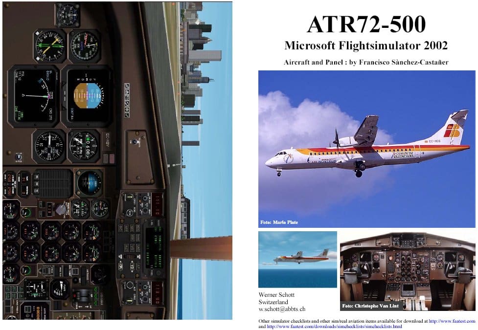 FS2002 Manual/Checklist — ATR72-500