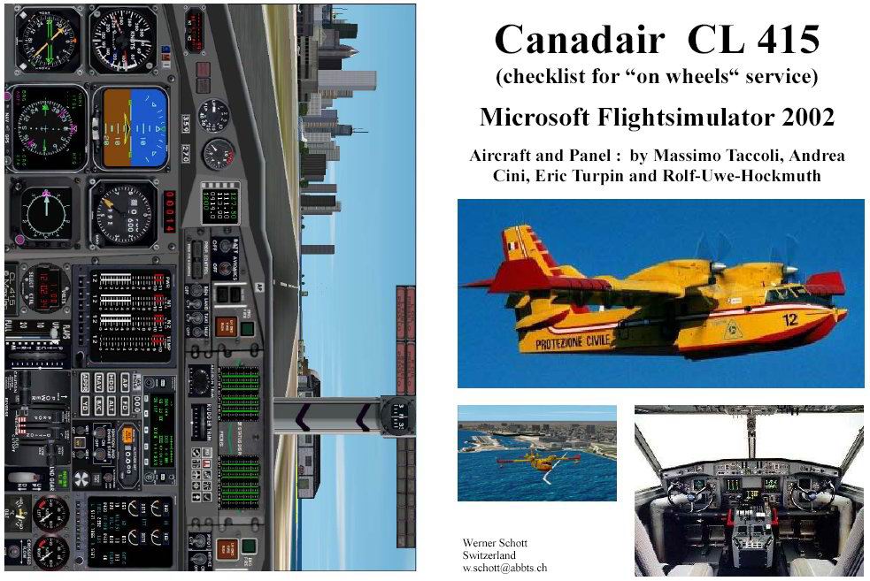 FS2002 Manual/Checklist — Canadair CL 415