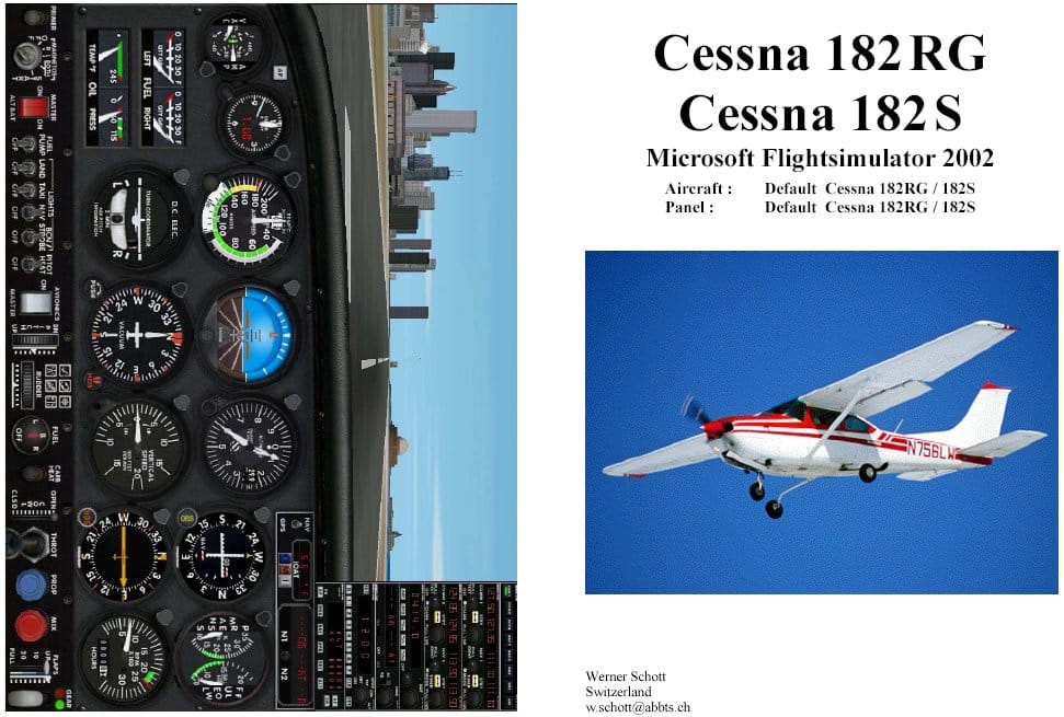 FS2002 Manual/Checklist — Default Cessna 182 RG&S