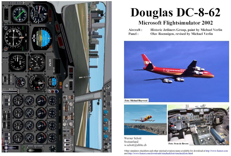 FS2002 Manual/Checklist — Douglas DC-8-62