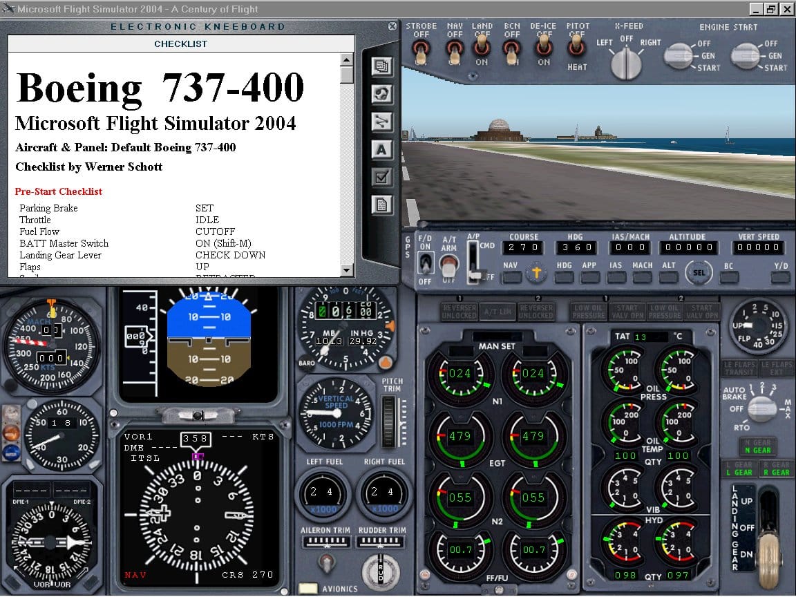 FS2004 Manual/Checklist — Default Boeing 737-400