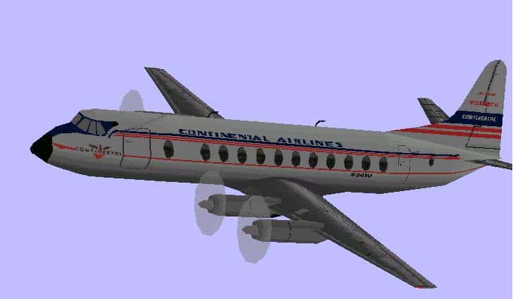FS98 Continental Vickers Viscount 812 complete with sound pack