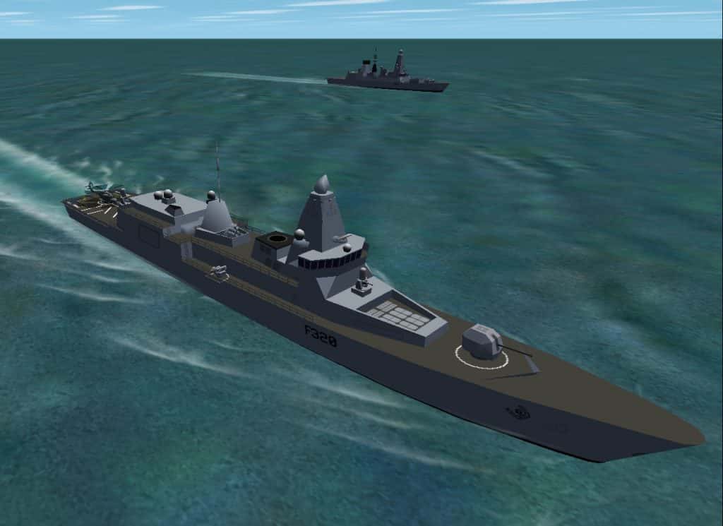 Royal Navy Type 26 Frigate for CFS2 - Combat Flight Simulator 2 Mod