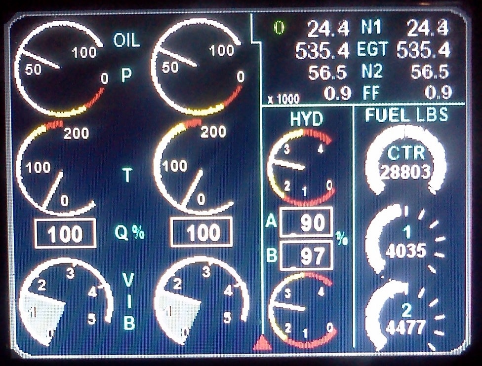 737-8 FSX EICAS Secondary Gauge