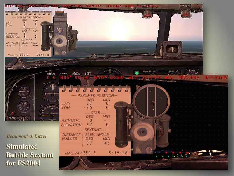 FS2004 Simulated Aircraft Bubble Sextant