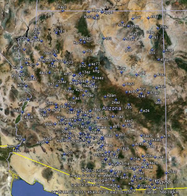 FSX Arizona Airfield Locator