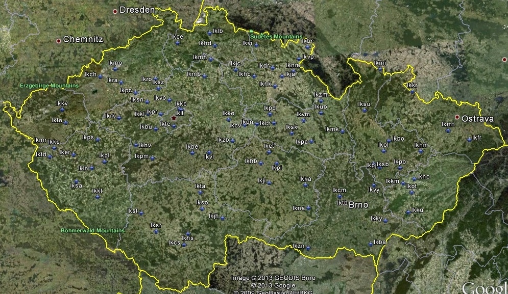 FSX Czech Republic Airfield Locator