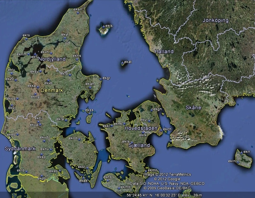 FSX Denmark Airfield Locator