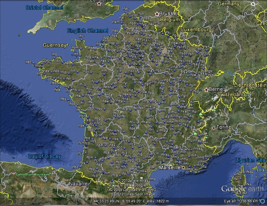 FSX France Airfield Locator