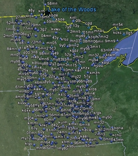 FSX Minnesota Airfield Locator