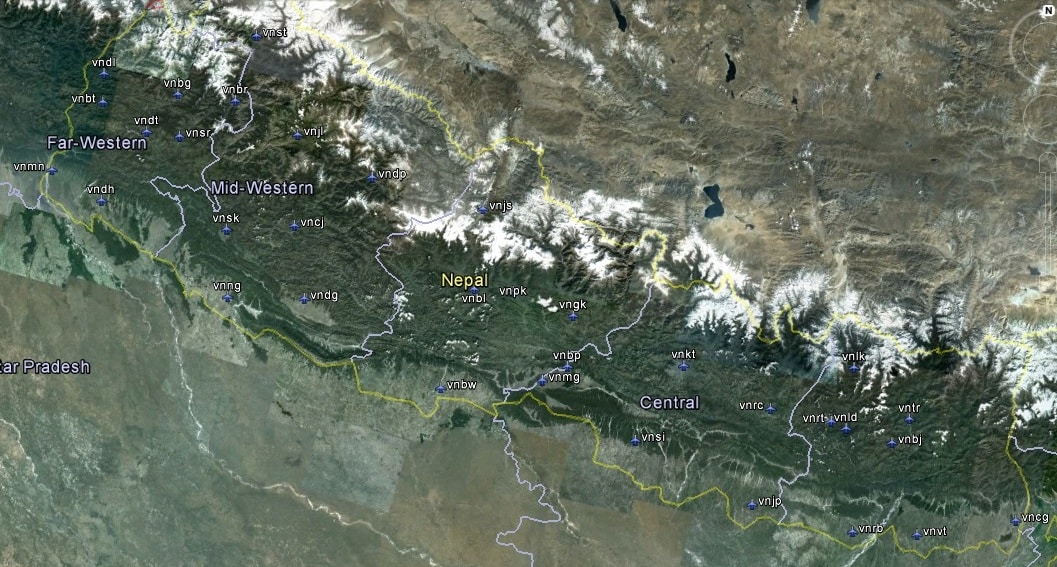 FSX Nepal Airfield Locator