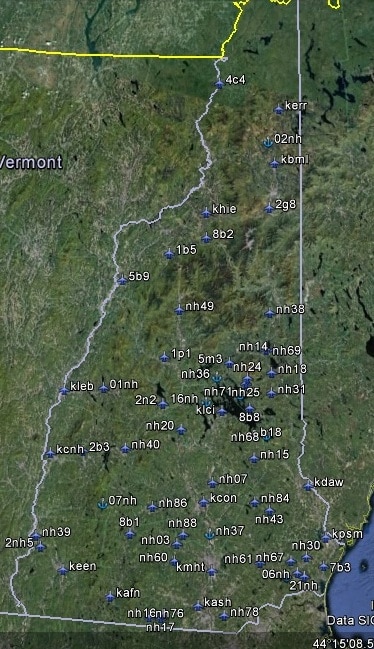 FSX New Hampshire Airfield Locator