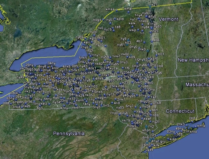FSX New York Airfield Locator