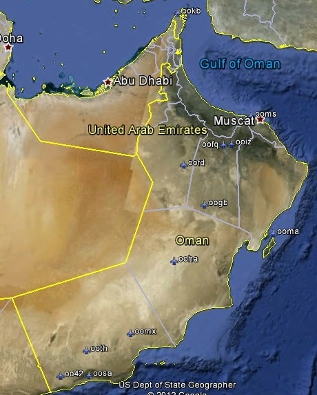 FSX Oman Airfield Locator