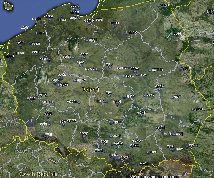 FSX Poland Airfield Locator