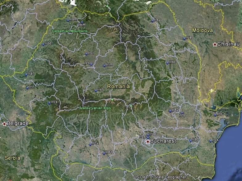 FSX Romania Airfield Locator