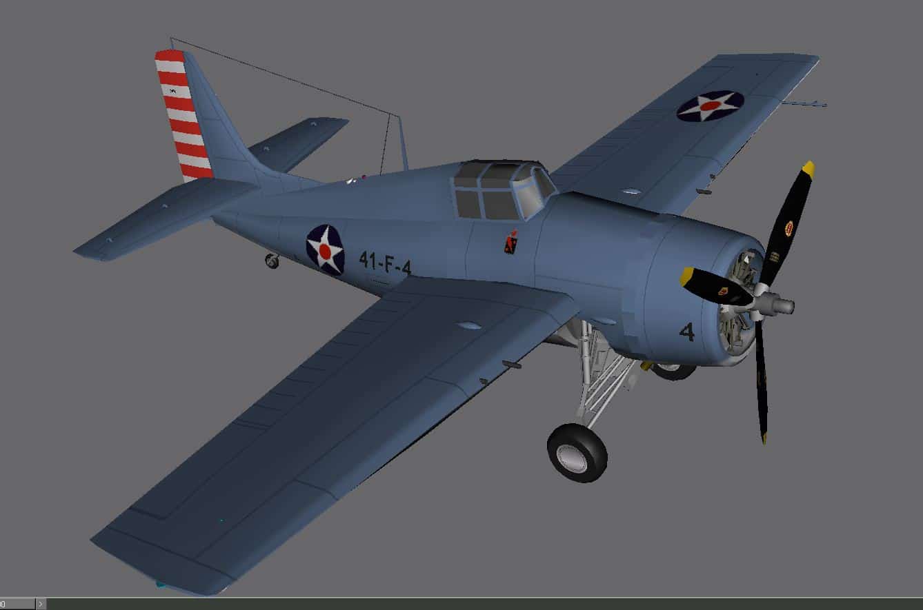 FSX Static F4F Wildcat