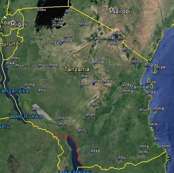 FSX Tanzania Airfield Locator