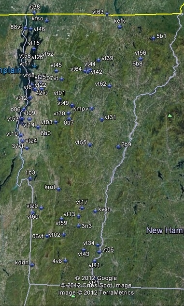 FSX Vermont Airfield Locator
