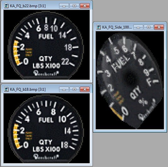 Fuel Qty indicators for KingAir