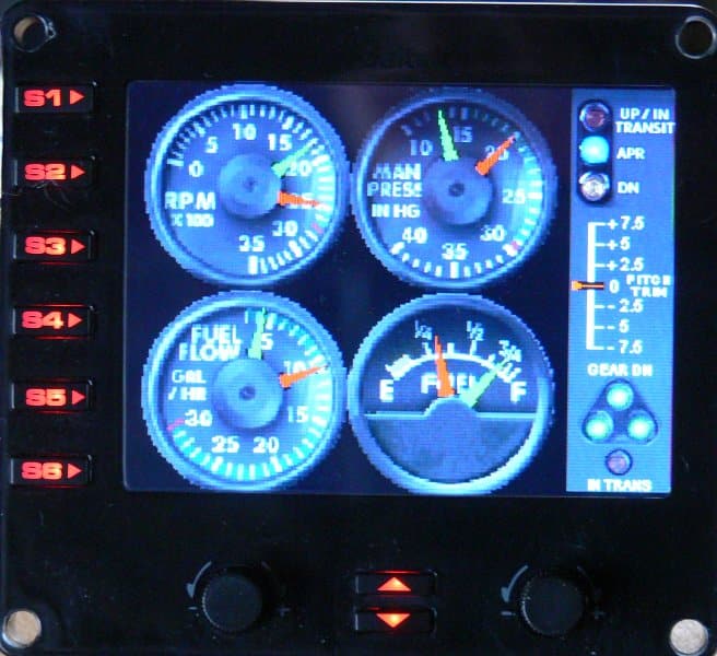 Saitek Pro Flight Instrument Panel Beech Baron engines gauge